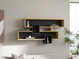 Hanah Home Estantería de pared Karen Zafiro y Antracita